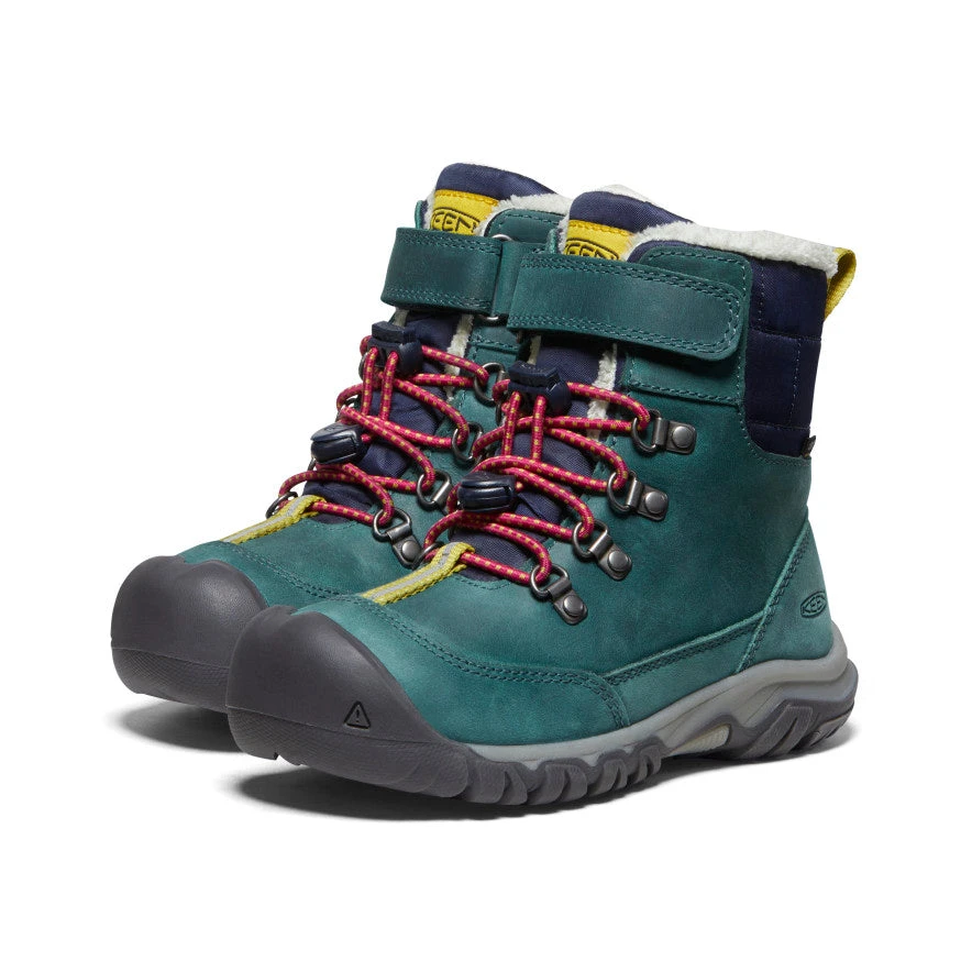 Keen Little Kids' Kanibou Waterproof Winter Boot | Deep Lagoon/Jazzy - Image 2