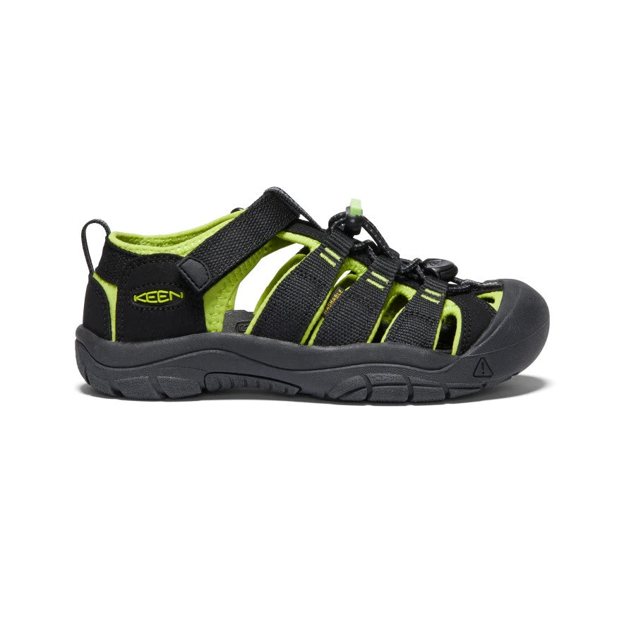 Keen Big Kids' Newport H2 | Black/Lime Green
