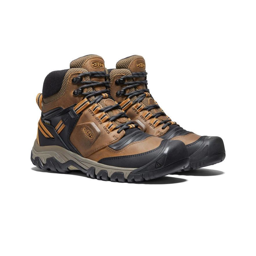 Keen Men's Ridge Flex Waterproof Boot | Bison/Golden Brown - Image 2