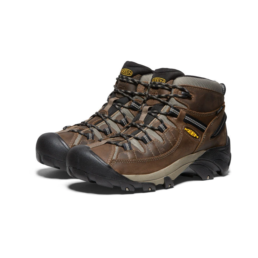 Keen Men's Targhee II Waterproof Mid Wide | Shitake/Brindle - Image 2