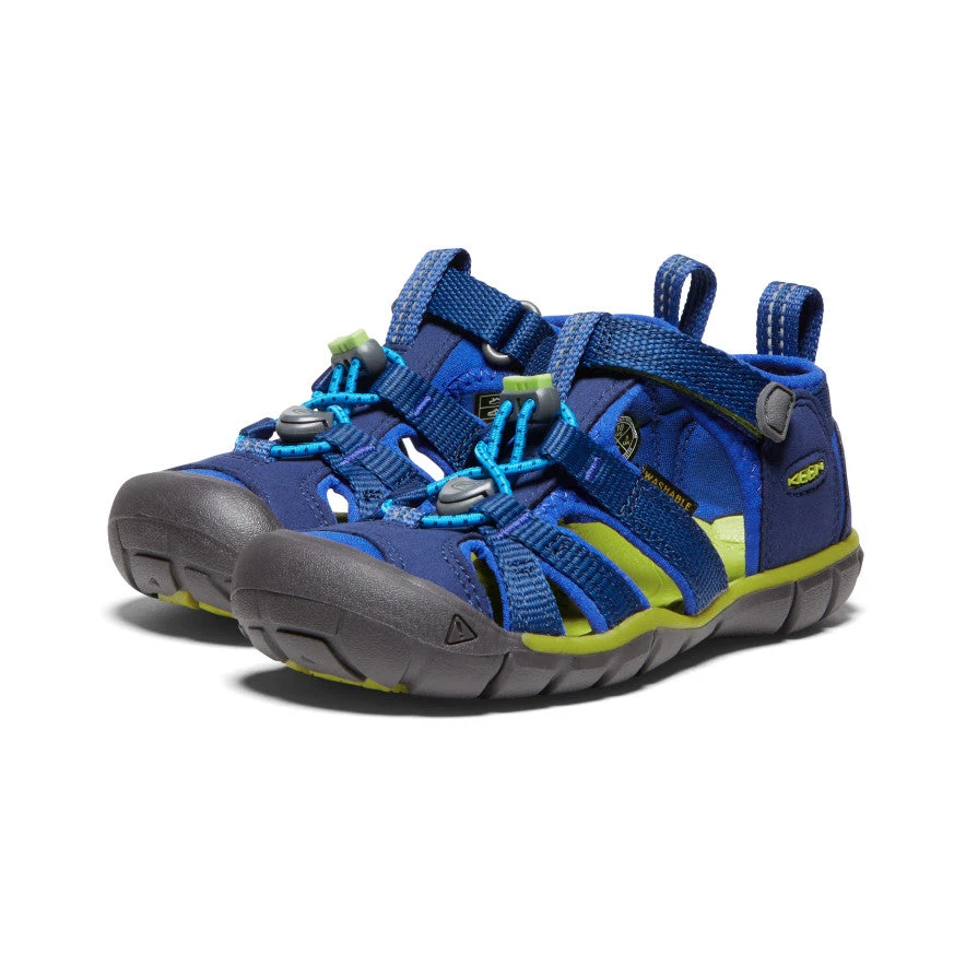 Keen Little Kids' Seacamp II CNX | Blue Depths/Chartreuse - Image 2