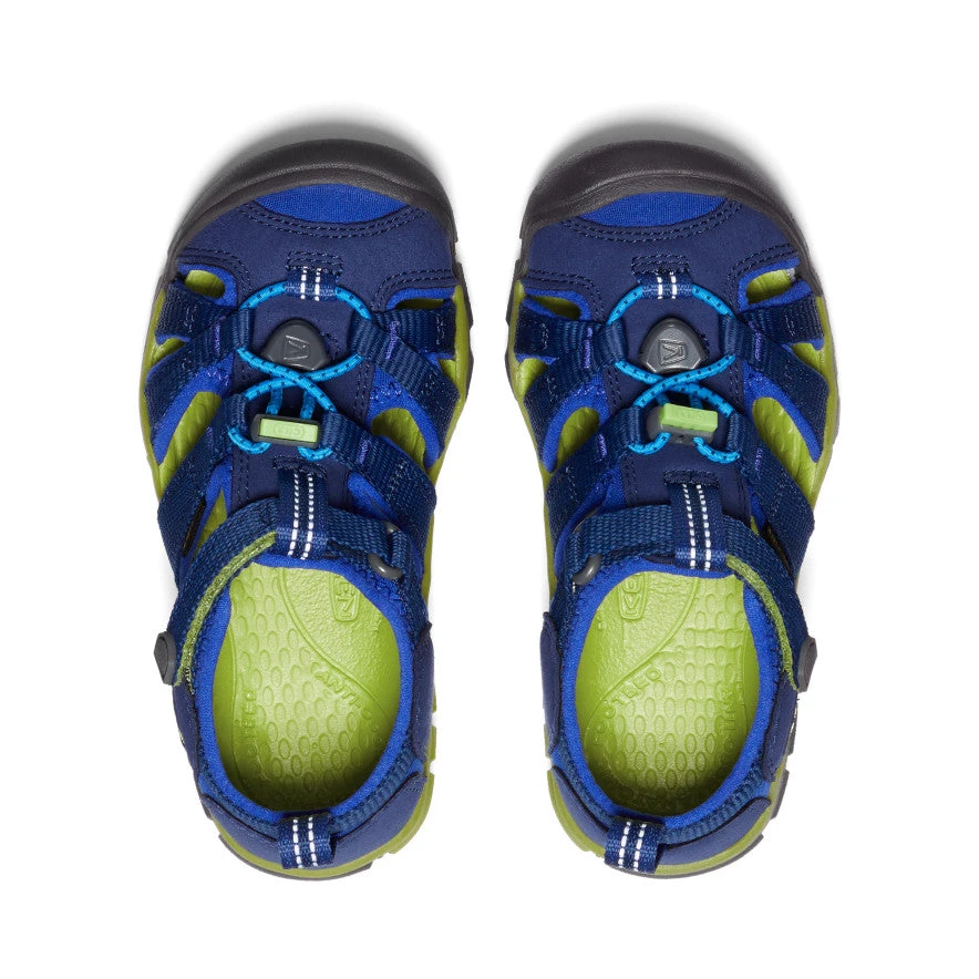 Keen Little Kids' Seacamp II CNX | Blue Depths/Chartreuse - Image 4