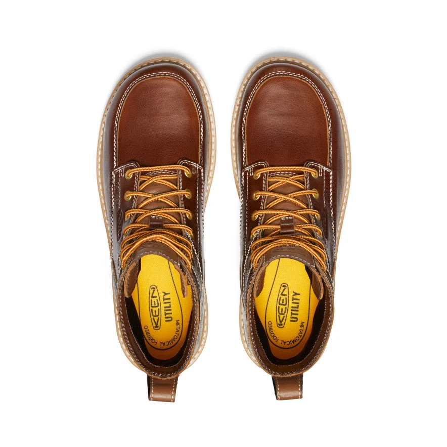 Keen Men's San Jose 6" Waterproof Boot (Aluminum Toe) | Tortoise Shell/Star White - Image 4