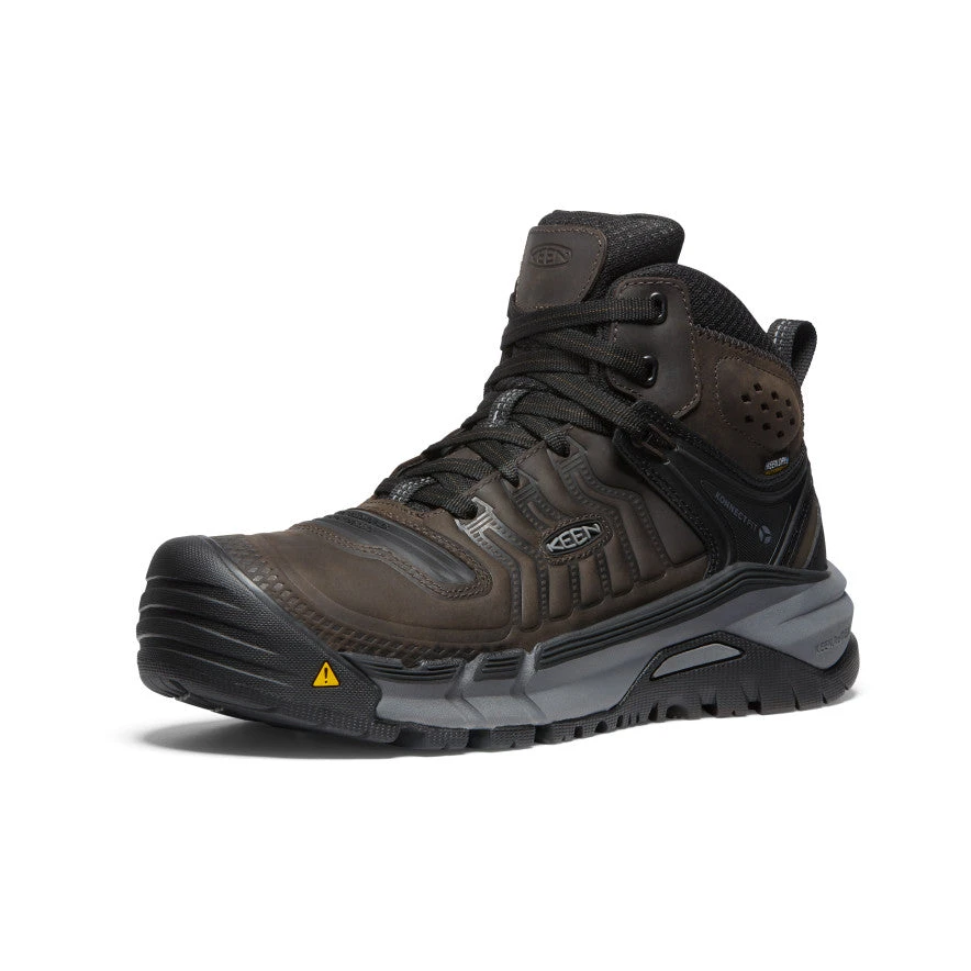 Keen Men's Kansas City+ KBF Waterproof Mid (Soft Toe) | Coffee Bean/Black - Image 3