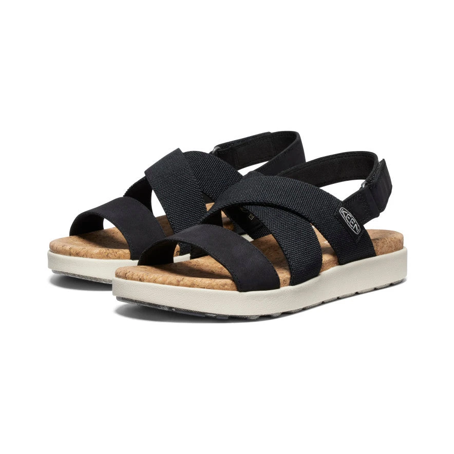 Keen Women's Elle Criss Cross Sandal | Black/Birch - Image 2