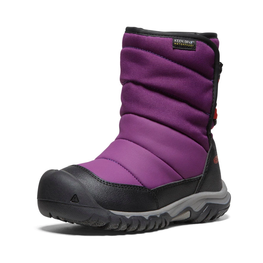 Keen Little Kids' Puffrider Waterproof Winter Boot | Charisma/Orange - Image 3