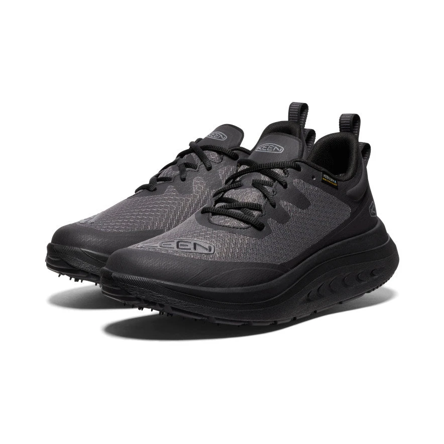 Keen Men's WK400 Waterproof Walking Shoe | Black/Black - Image 2