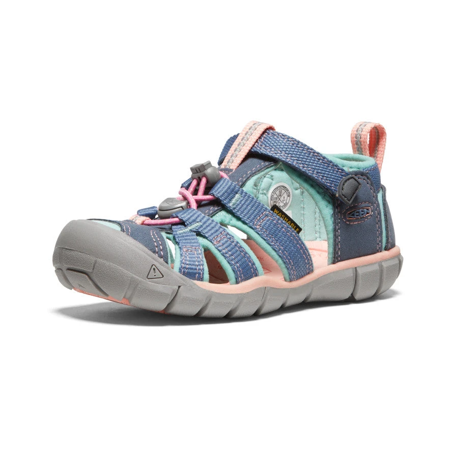 Keen Little Kids' Seacamp II CNX | Flint Stone/Ocean Wave - Image 3