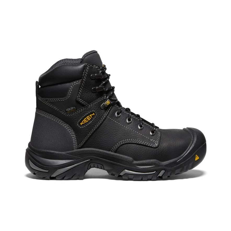 Keen Men's Mt Vernon 6" Waterproof Boot (Steel Toe) | Black