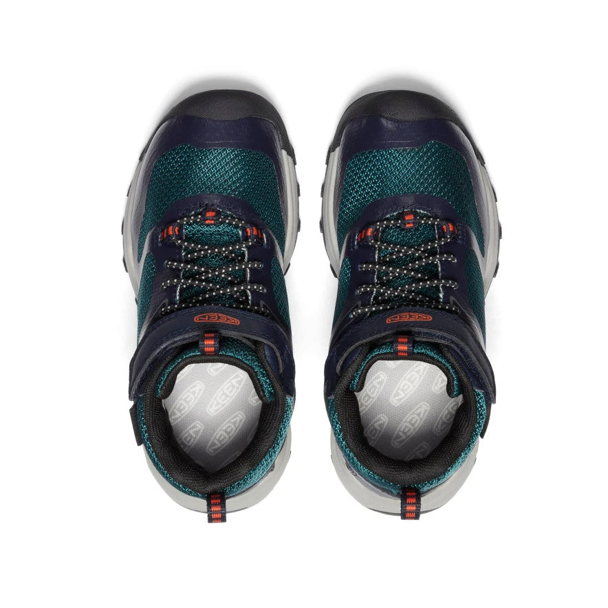 Keen Little Kids' Wanduro Waterproof Boot | Sky Captain/Sea Moss - Image 4