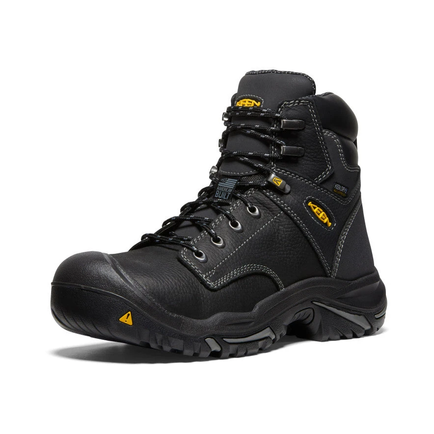 Keen Men's Mt Vernon 6" Waterproof Boot (Steel Toe) | Black - Image 3
