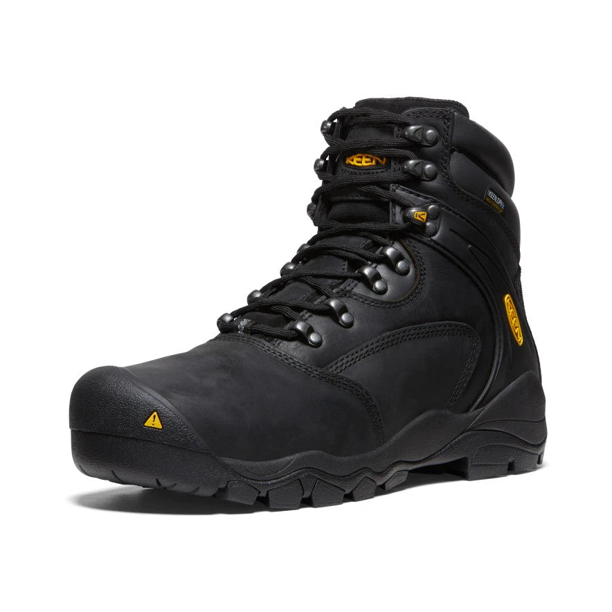 Keen Men's Louisville 6" Waterproof Boot (Steel Toe) | Black - Image 3