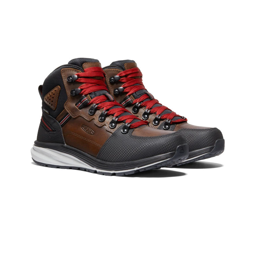 Keen Men's Red Hook Waterproof Boot (Soft Toe) | Tobacco/Black - Image 2