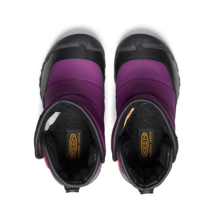 Keen Little Kids' Puffrider Waterproof Winter Boot | Charisma/Orange - Image 4