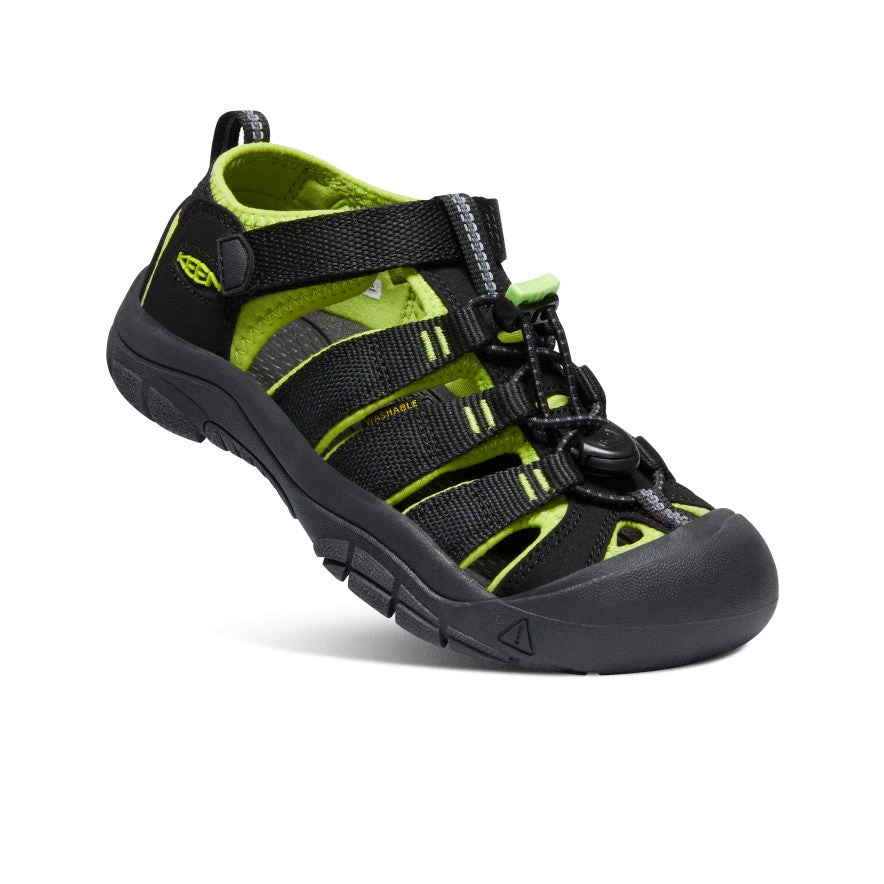 Keen Big Kids' Newport H2 | Black/Lime Green - Image 3