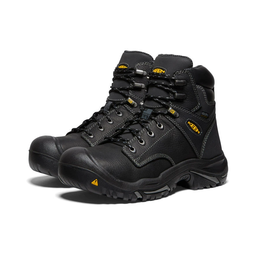 Keen Men's Mt Vernon 6" Waterproof Boot (Steel Toe) | Black - Image 2