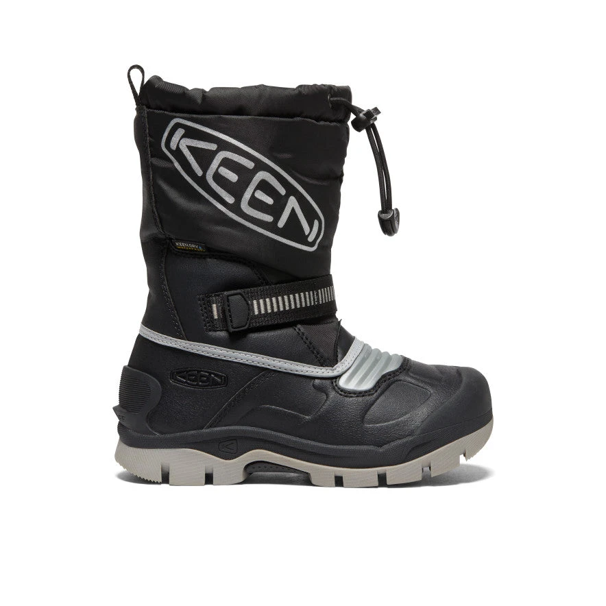 Keen Little Kids' Snow Troll Waterproof Boot | Black/Silver
