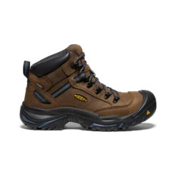 Keen Men's Braddock AL Waterproof Mid (Steel Toe) | Bison/Ensign Blue
