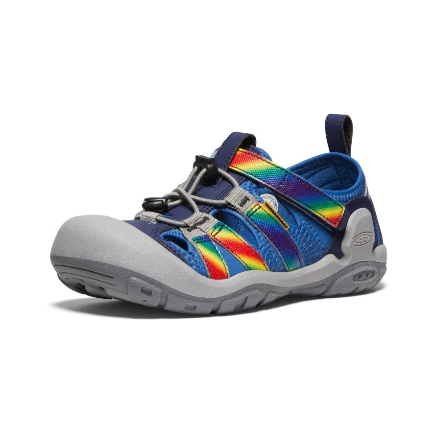 Keen Big Kids' Knotch Creek | Bright Cobalt/Rainbow Tie Dye - Image 3