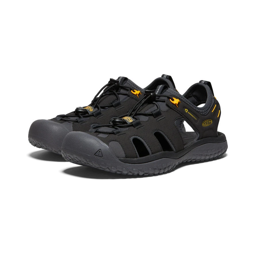 Keen Men's SOLR Sandal | Black/Gold - Image 2