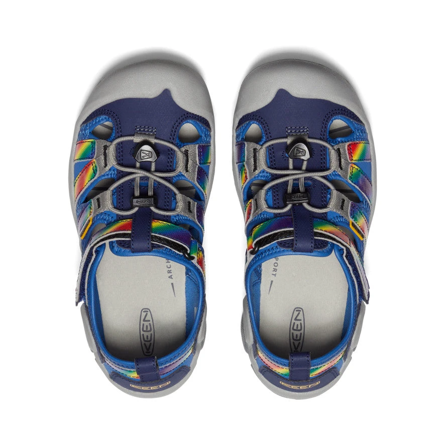 Keen Big Kids' Knotch Creek | Bright Cobalt/Rainbow Tie Dye - Image 4