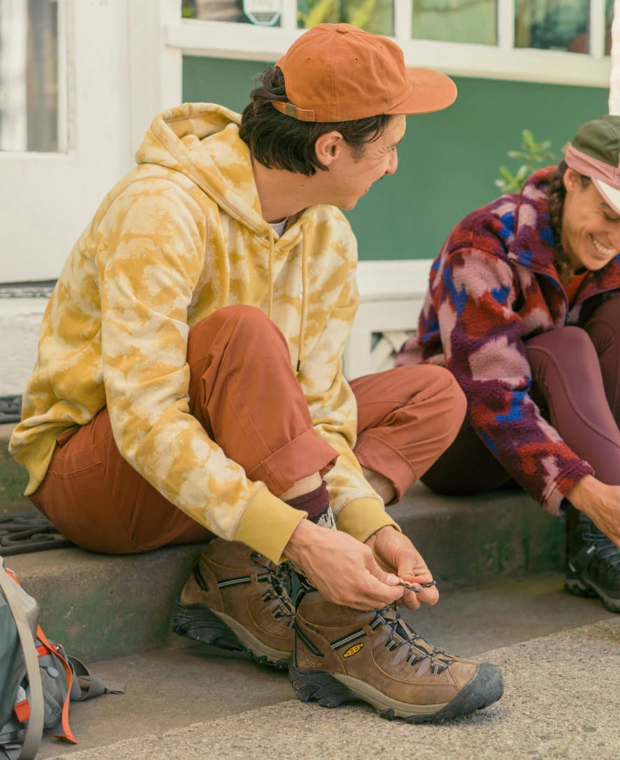 Keen Men's Targhee II Waterproof Mid Wide | Shitake/Brindle - Image 6