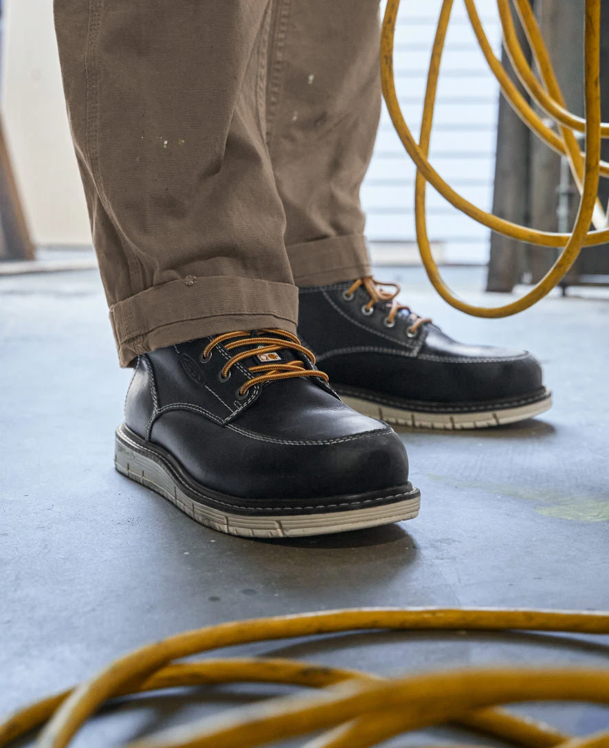 Keen Men's CSA San Jose 6" Waterproof Boot (Aluminum Toe) | Black/Off White - Image 9