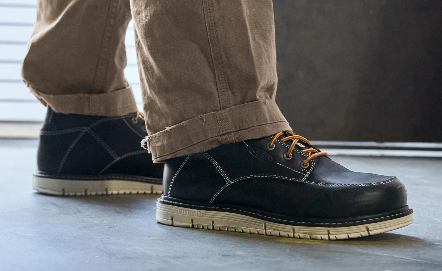 Keen Men's CSA San Jose 6" Waterproof Boot (Aluminum Toe) | Black/Off White - Image 7