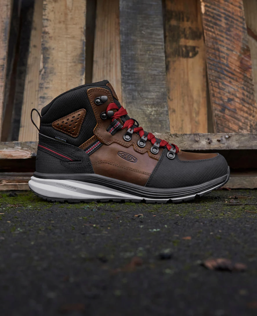 Keen Men's Red Hook Waterproof Boot (Soft Toe) | Tobacco/Black - Image 7