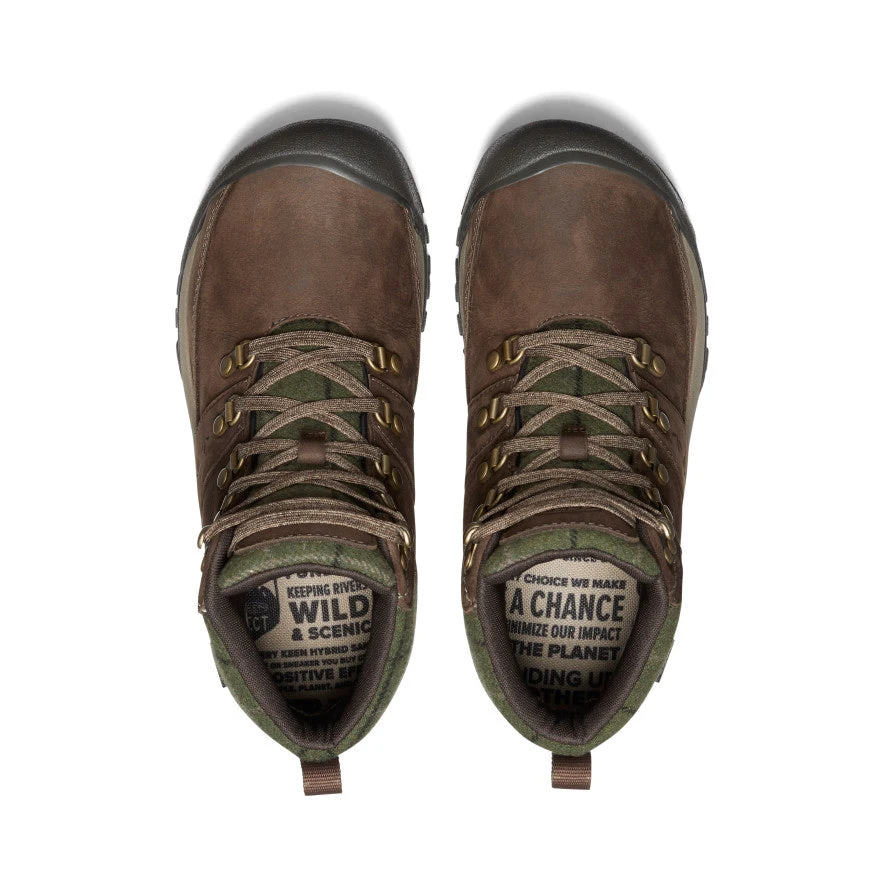 Keen Women's Kaci III Winter Waterproof Boot | Dark Earth/Green Plaid - Image 4