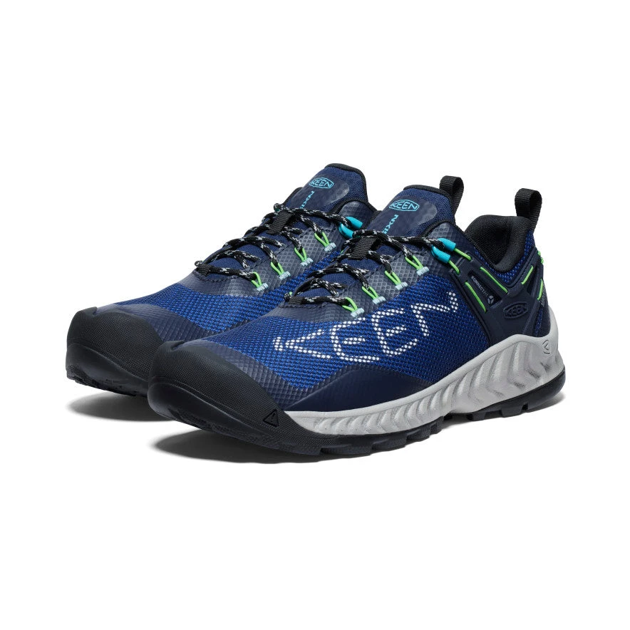 Keen Men's NXIS EVO Waterproof Shoe | Sky Captain/Green Flash - Image 3