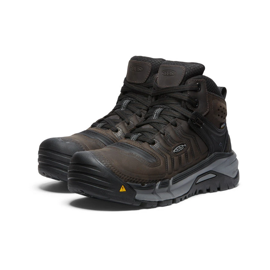 Keen Men's Kansas City+ KBF Waterproof Mid (Soft Toe) | Coffee Bean/Black - Image 2
