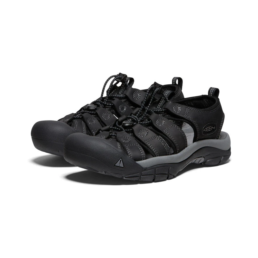 Keen Men's Newport Leather | Black/Steel Grey - Image 2
