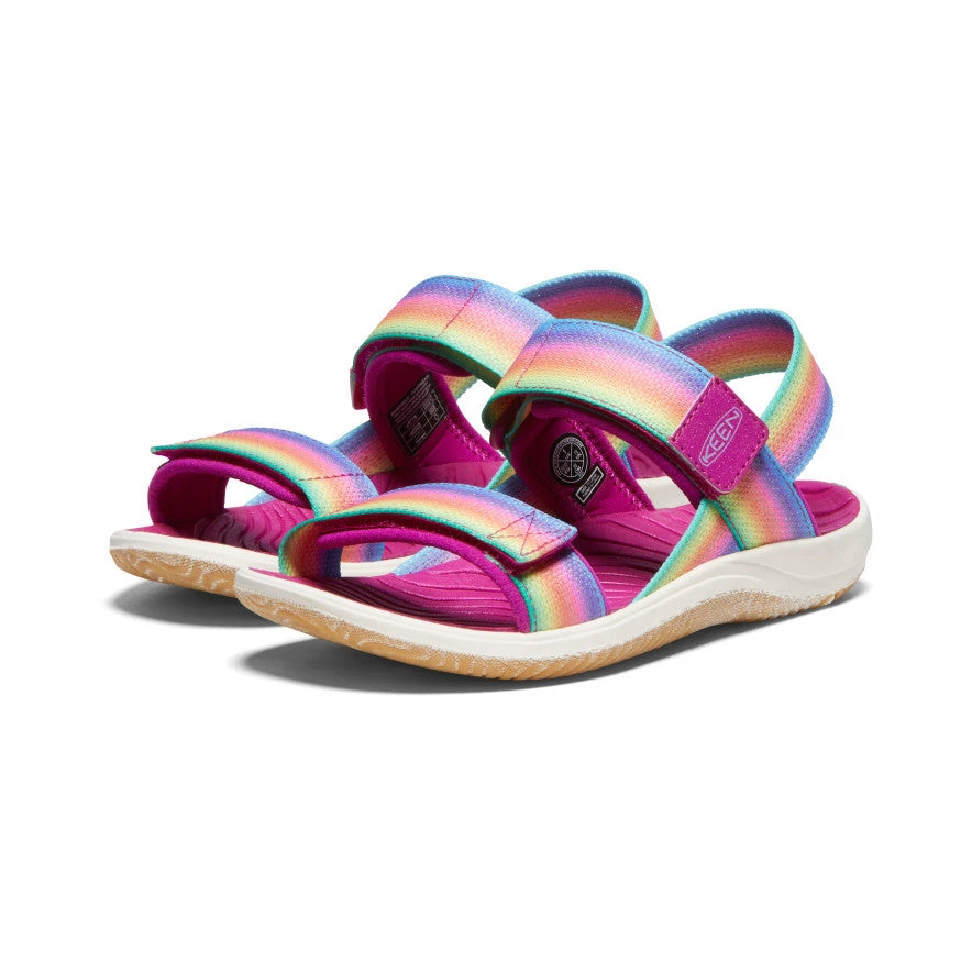 Keen Big Kids' Elle Backstrap | Rainbow/Festival Fuchsia - Image 2