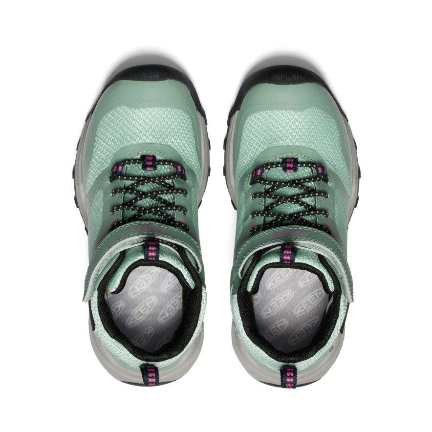 Keen Little Kids' Wanduro Waterproof Boot | Granite Green/Ibis Rose - Image 4