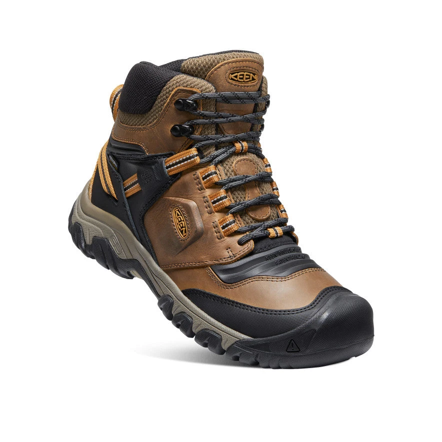 Keen Men's Ridge Flex Waterproof Boot | Bison/Golden Brown - Image 3